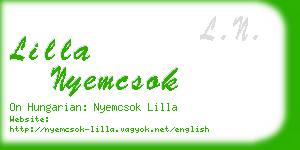lilla nyemcsok business card